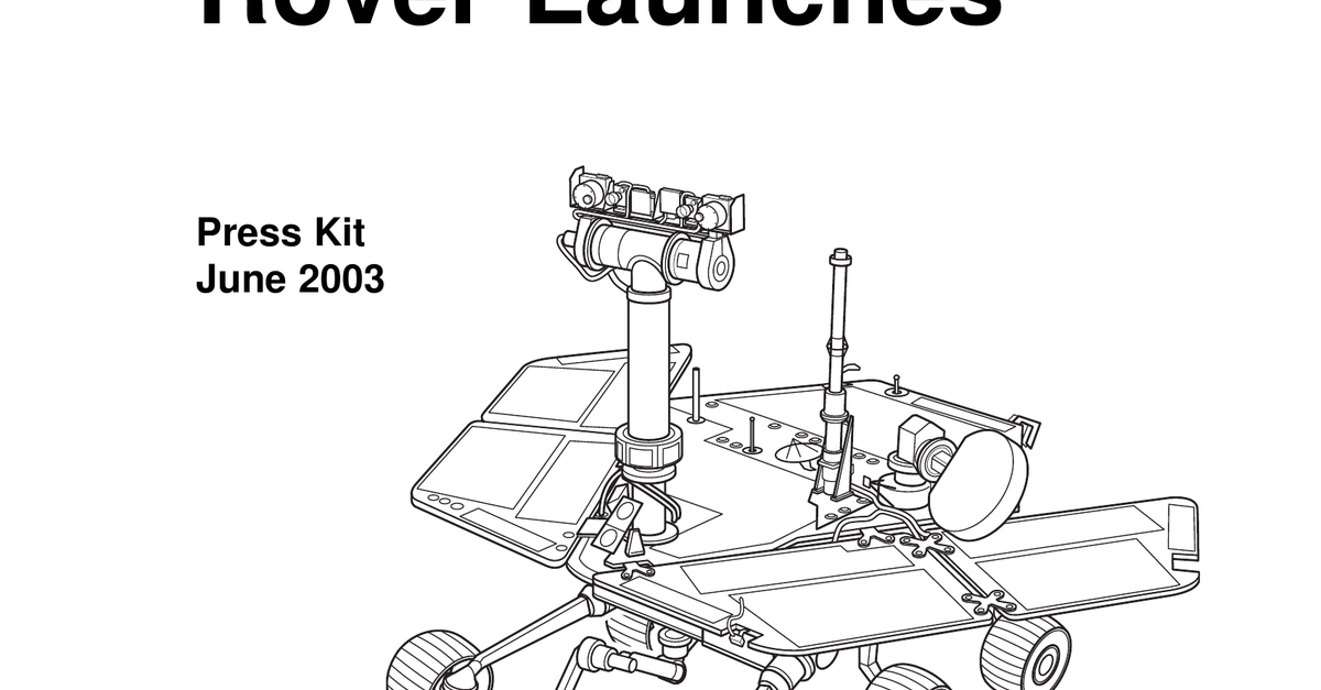 Mars Exploration Rover Launches Press Kit